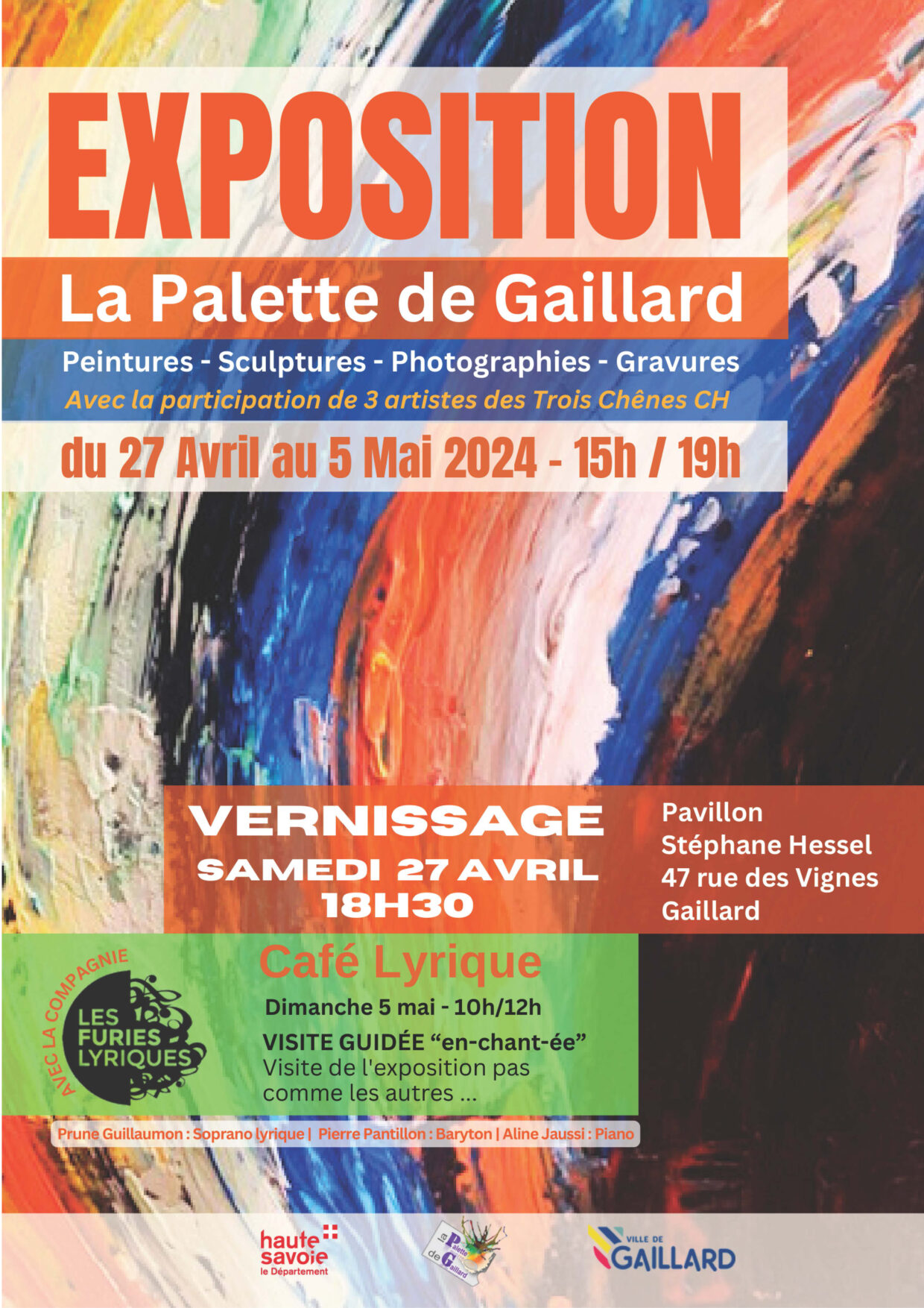 Invitation Exposition La Palette de Gaillard A3