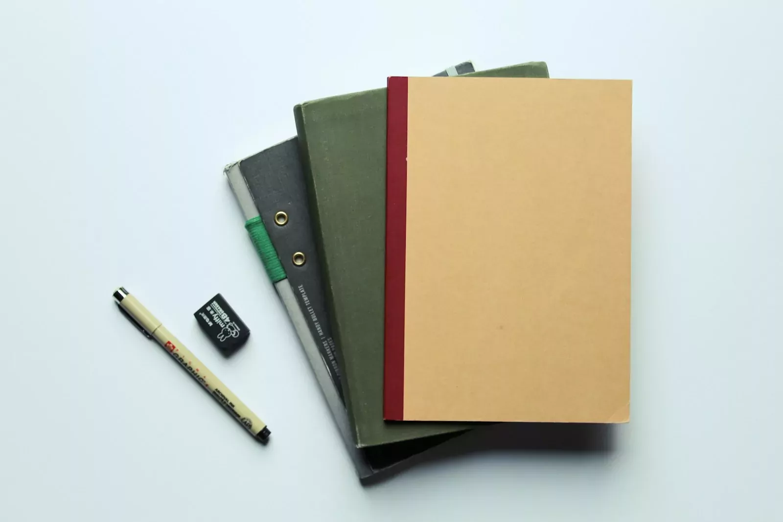 orange folder on black leather wallet